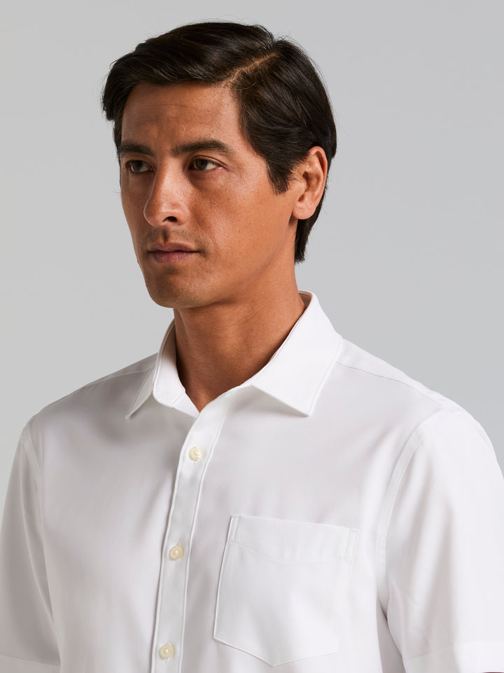 Total Stretch Slim Fit Solid Shirt (Bright White) 
