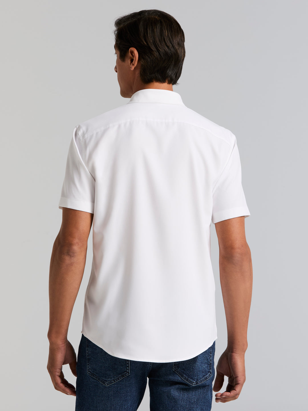 Total Stretch Slim Fit Solid Shirt (Bright White) 