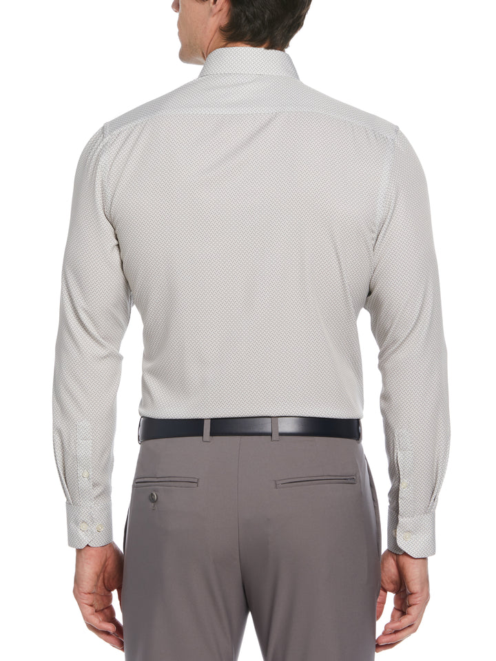 Total Stretch Square Microprint Shirt (Taupe) 