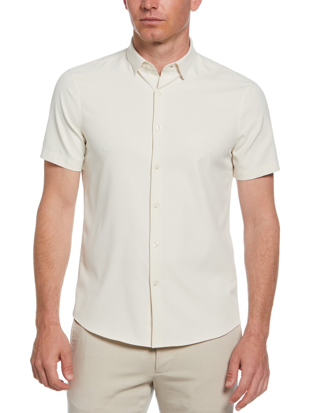 Total Stretch Twill Solid Shirt (Egret) 