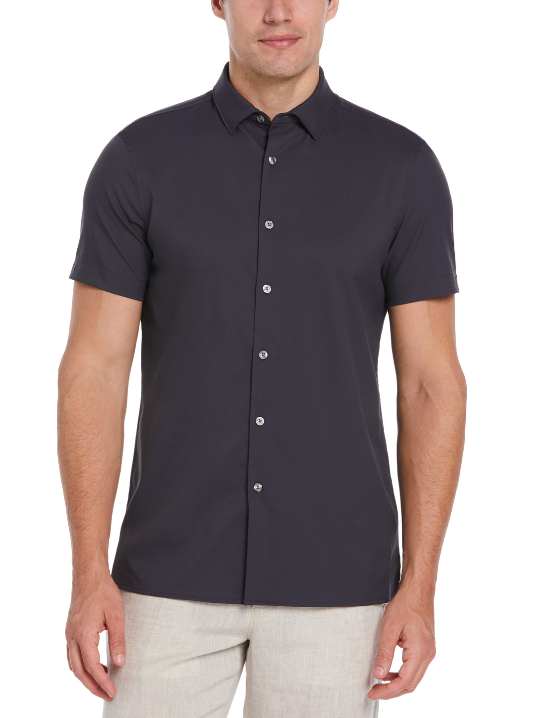 Total Stretch Twill Solid Shirt (India Ink) 
