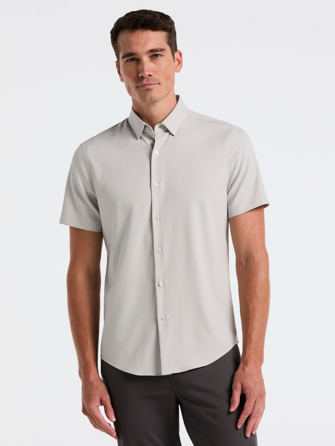 Total Stretch Twill Solid Shirt (Quiet Gray) 