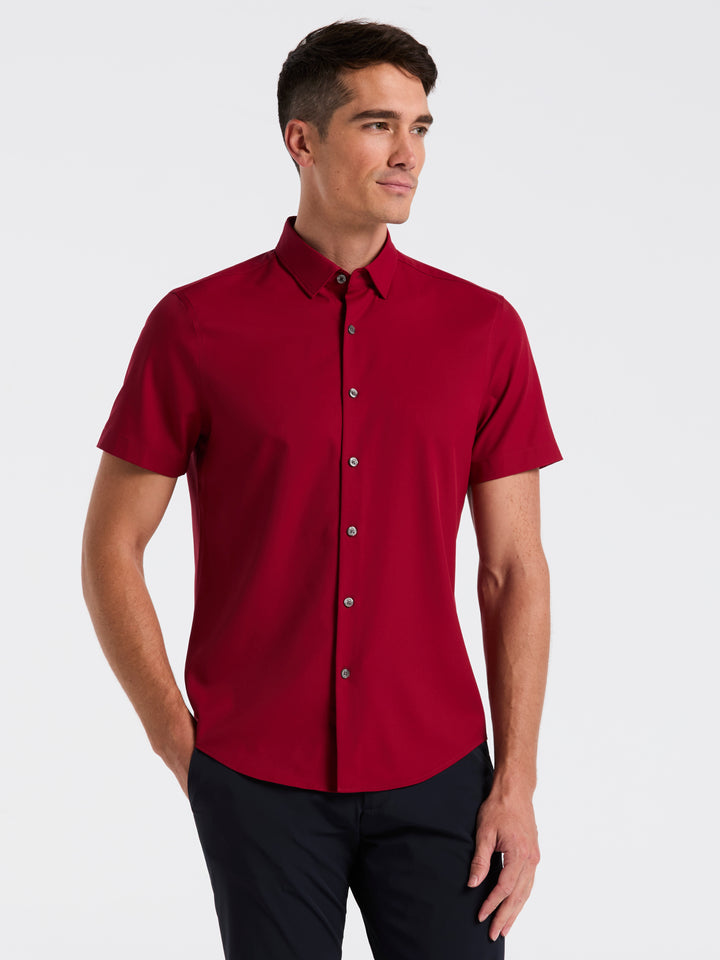 Total Stretch Twill Solid Shirt (Rumba Red) 
