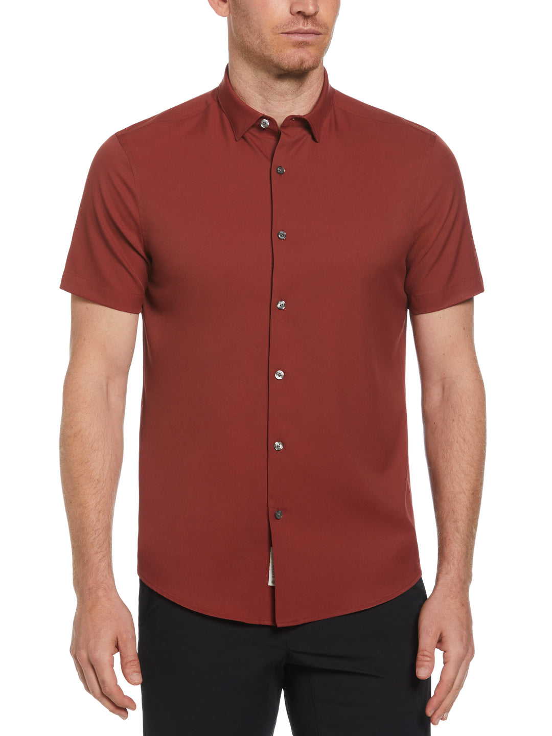 Total Stretch Twill Solid Shirt (Russet Brown) 