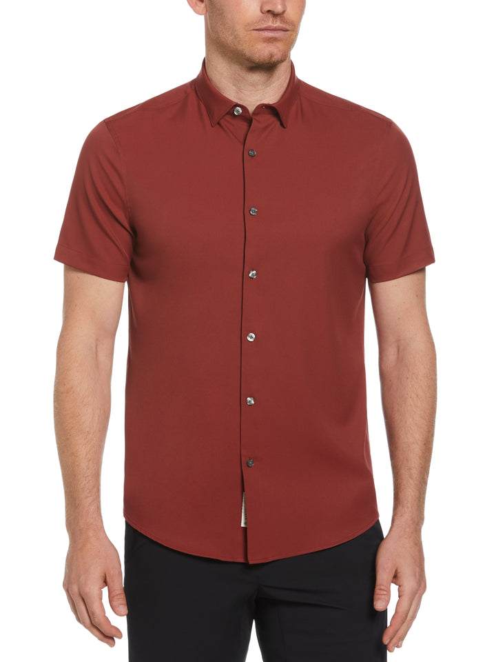 Total Stretch Twill Solid Shirt (Russet Brown) 