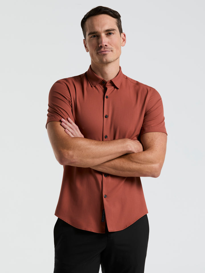 Total Stretch Twill Solid Shirt (Rustic Brown) 