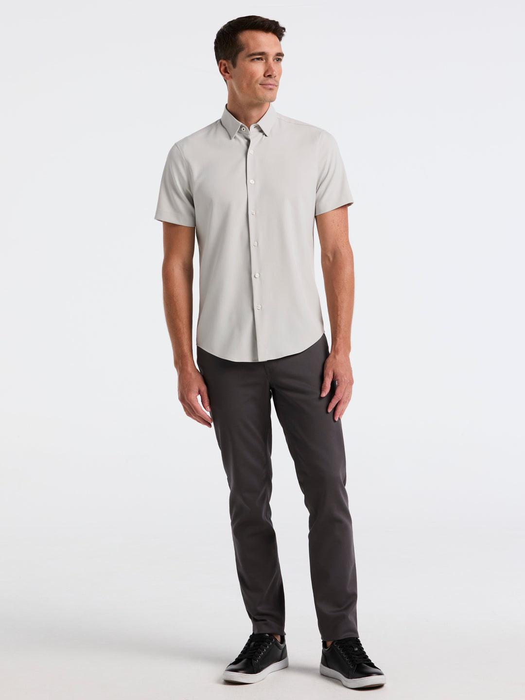 Total Stretch Twill Solid Shirt (Quiet Gray) 