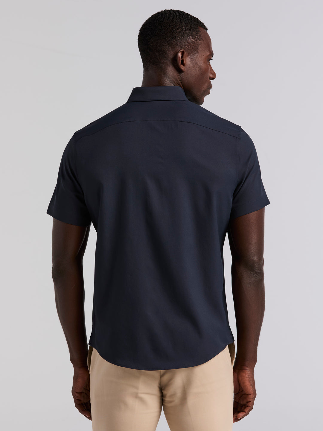 Total Stretch Twill Solid Shirt (Dark Sapphire) 