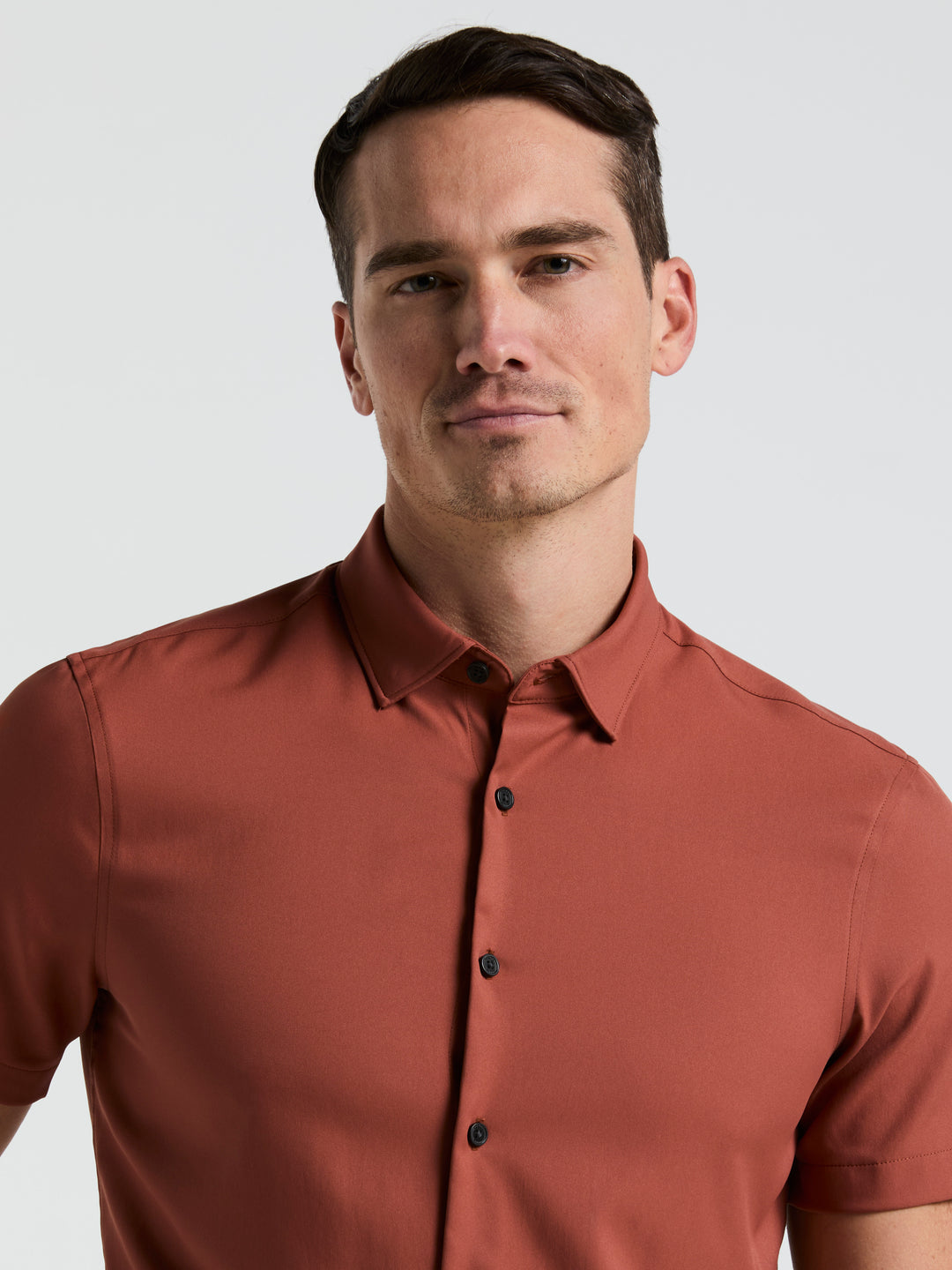 Total Stretch Twill Solid Shirt (Rustic Brown) 