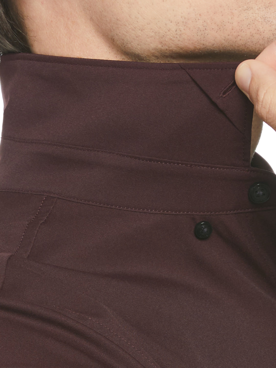 Total Stretch Twill Solid Shirt (Port) 