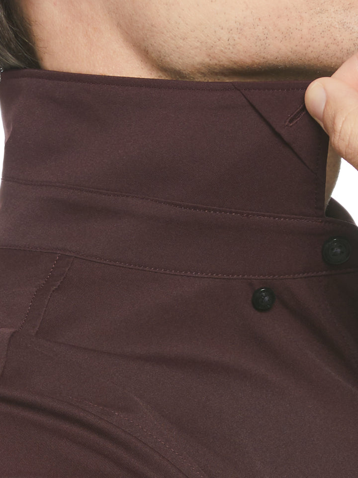 Total Stretch Twill Solid Shirt (Port) 