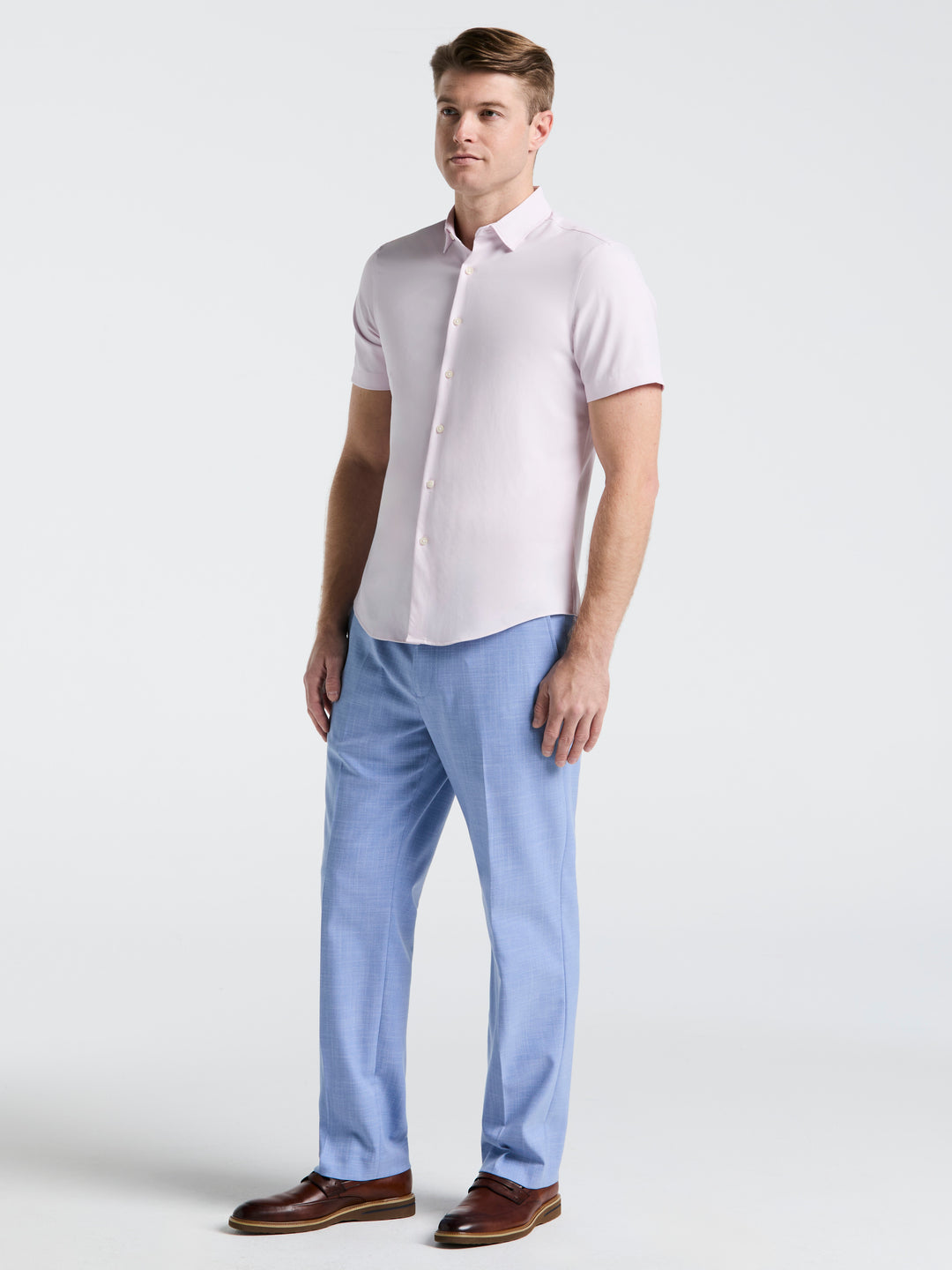 Total Stretch Twill Solid Shirt (Orchid Ice) 