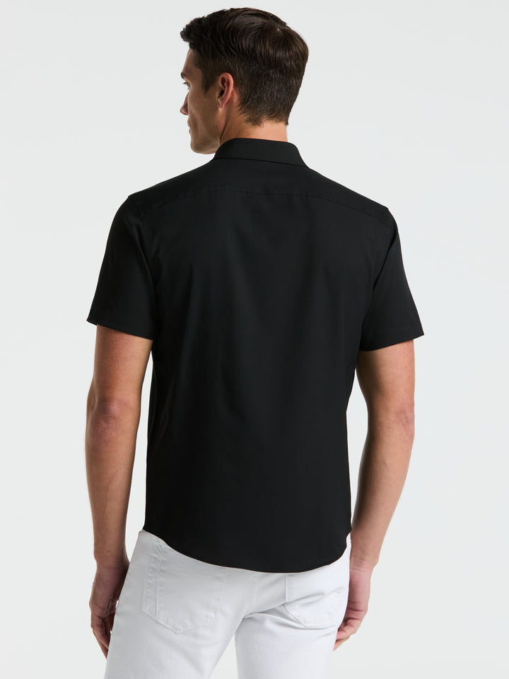 Total Stretch Twill Solid Shirt (Black) 