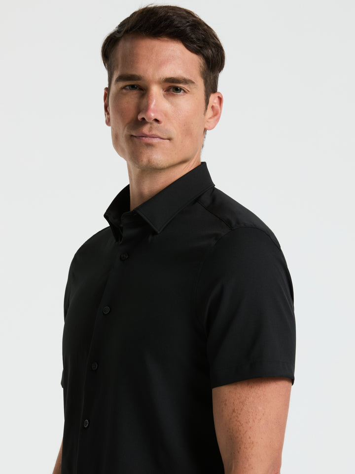 Total Stretch Twill Solid Shirt (Black) 