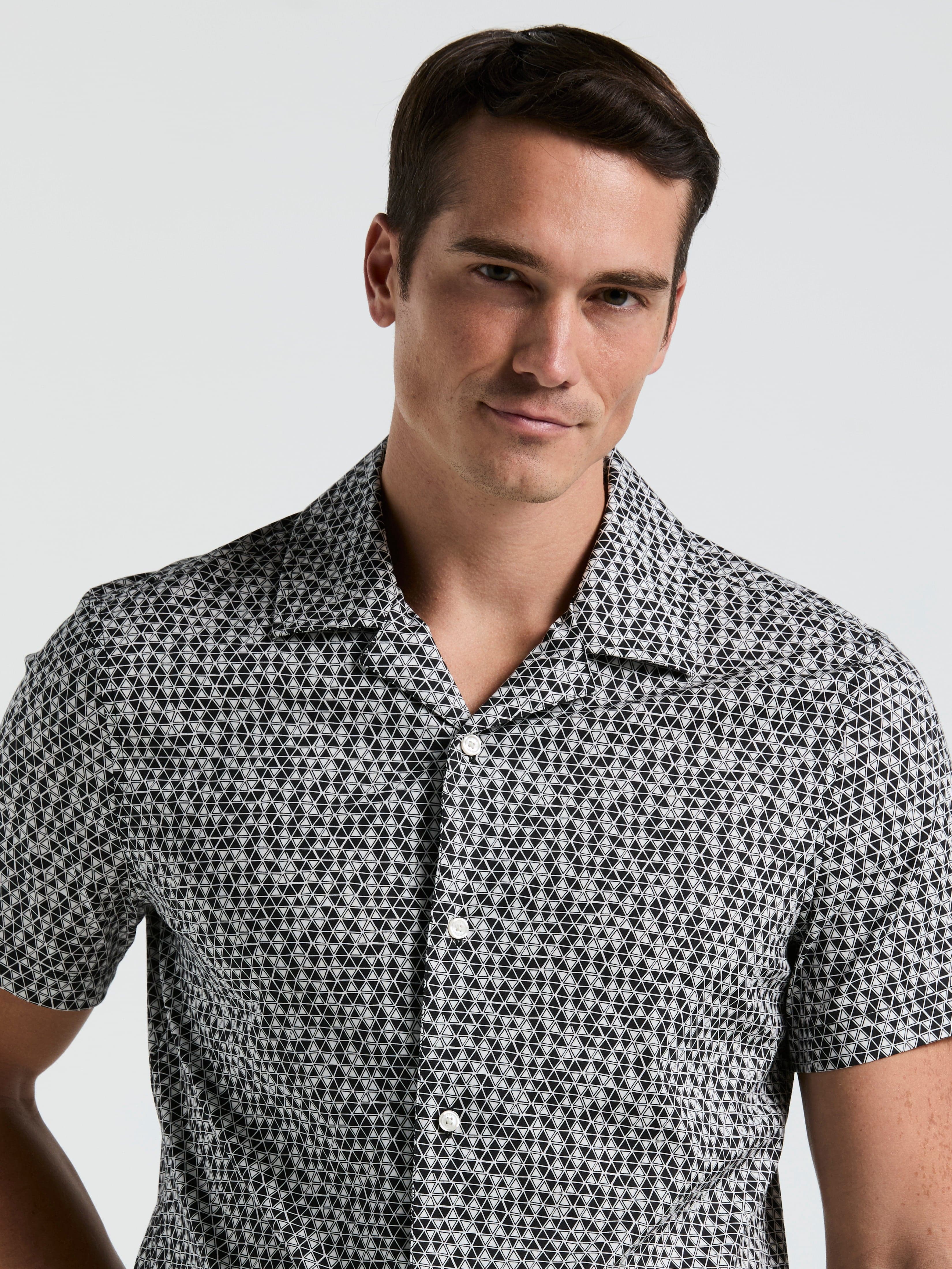 Triangle Geo Print Shirt – Perry Ellis