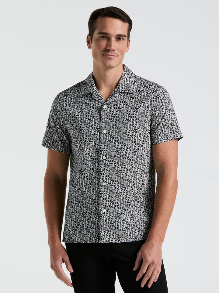 Triangle Geo Print Shirt (Black) 