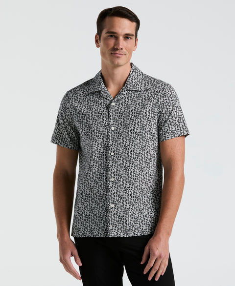 Triangle Geo Print Shirt (Black) 