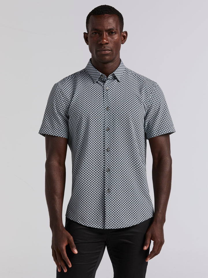 Triangle Geo Print Shirt (Bright White) 