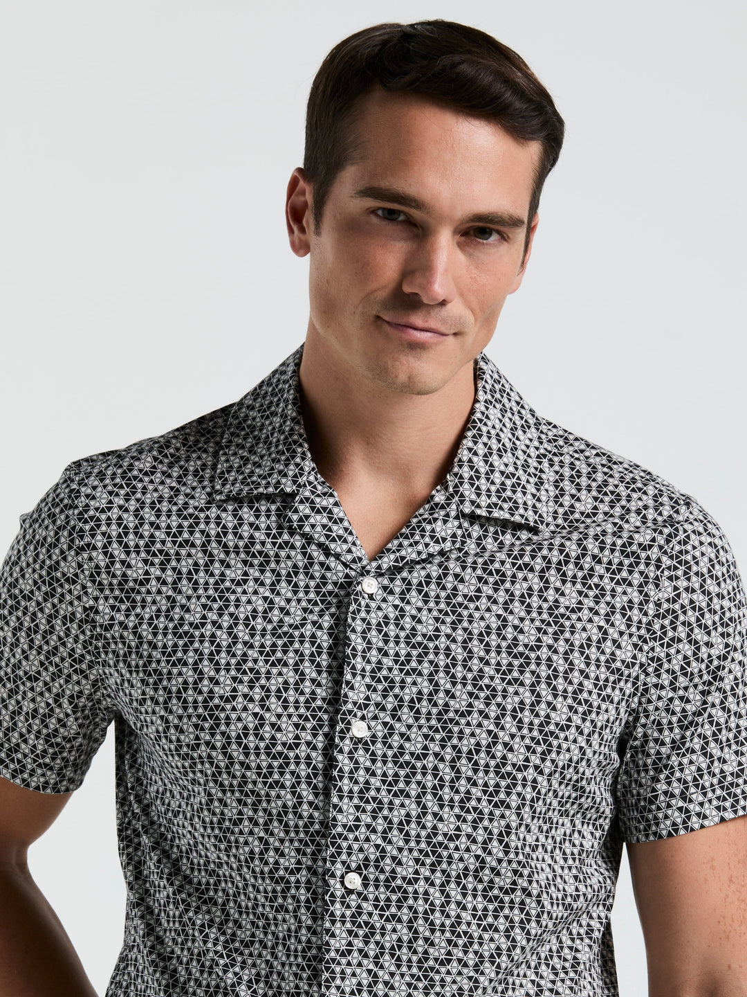 Triangle Geo Print Shirt (Black) 