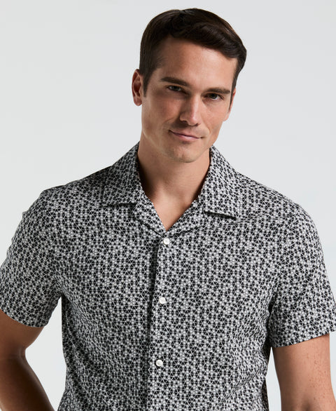 Triangle Geo Print Shirt (Black) 