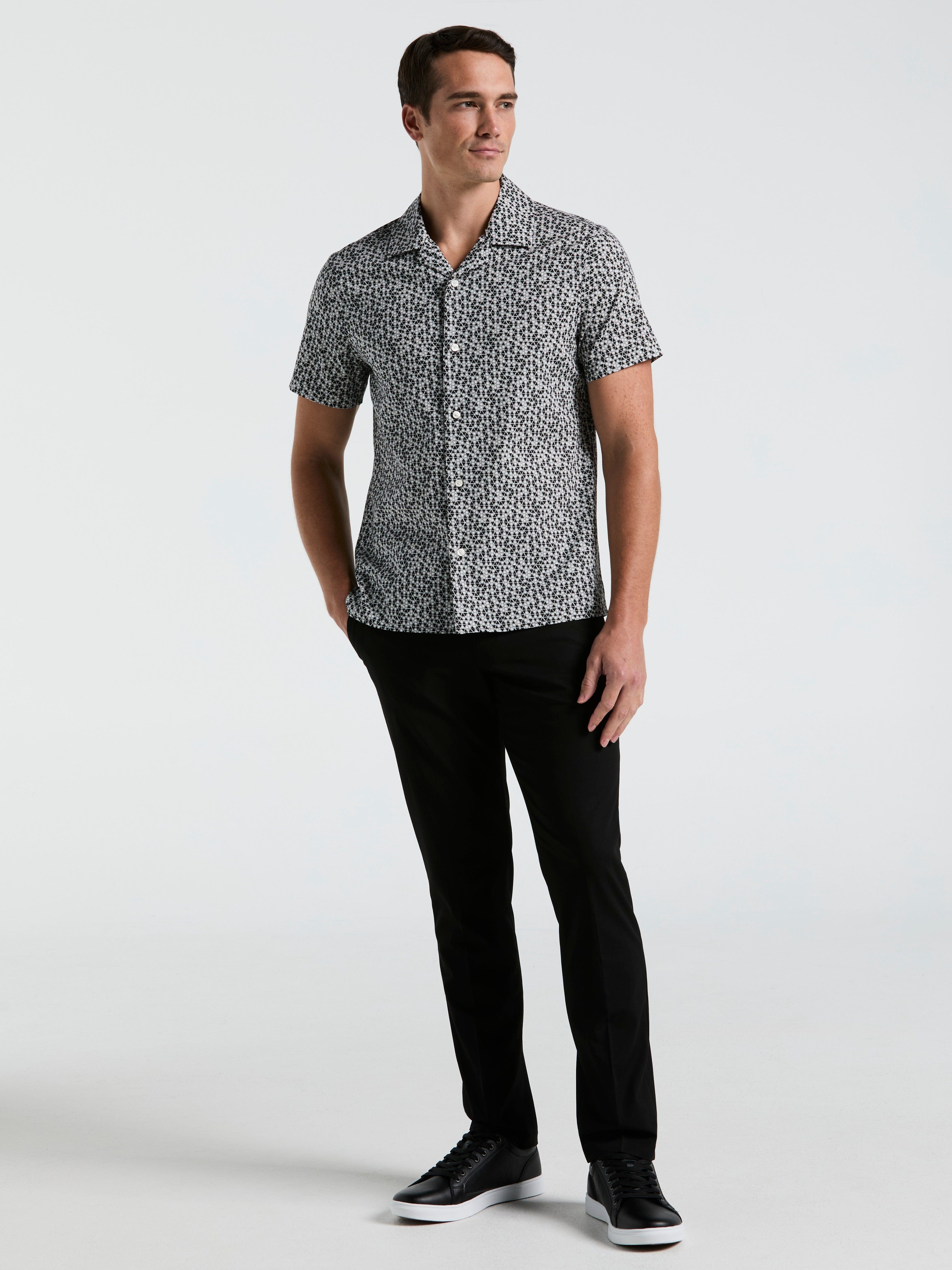Triangle Geo Print Shirt – Perry Ellis