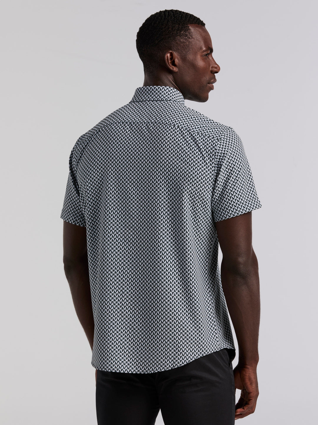 Triangle Geo Print Shirt (Bright White) 