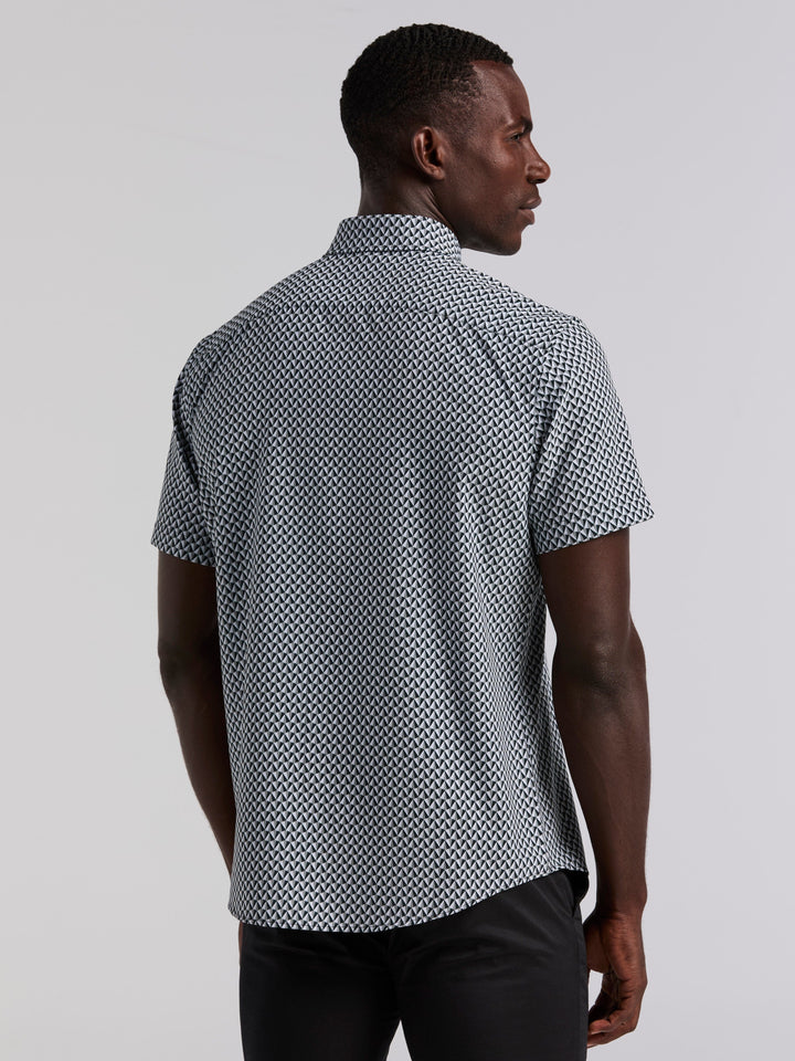 Triangle Geo Print Shirt (Bright White) 