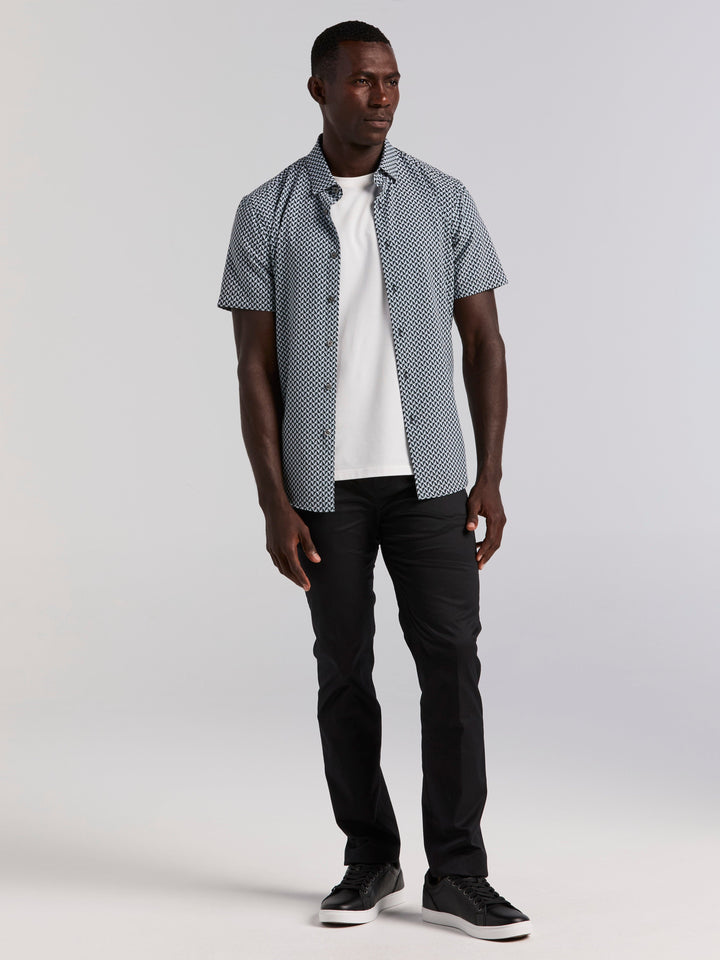 Triangle Geo Print Shirt (Bright White) 