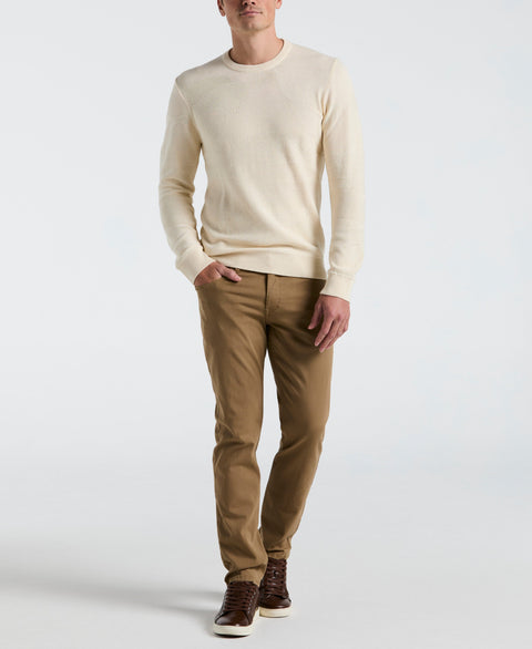 Scenic Jacquard Print Crew Sweater (Birch) 