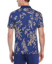 Tua x Perry Ellis Collaboration Allover Printed Floral Polo (Blueprint) 