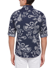 Untucked Floral Motif Shirt (Ink) 