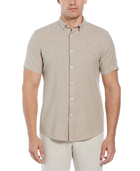 Untucked Linen Heather Shirt (Stone) 
