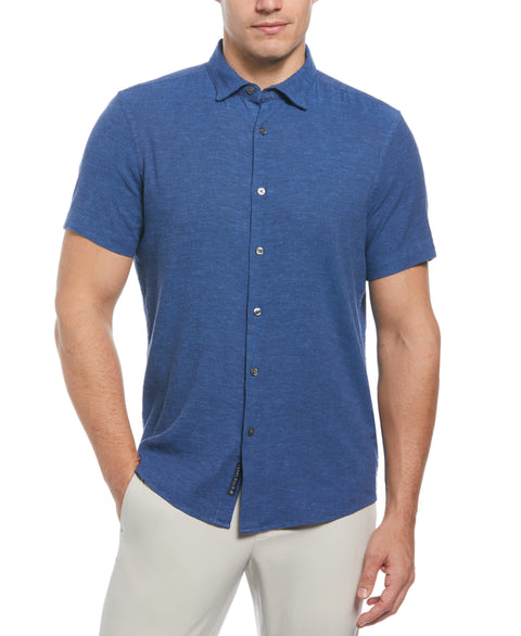 Untucked Linen Heather Shirt (Delft) 