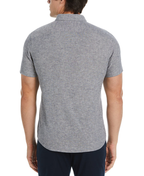 Untucked Linen Heather Shirt (Navy) 