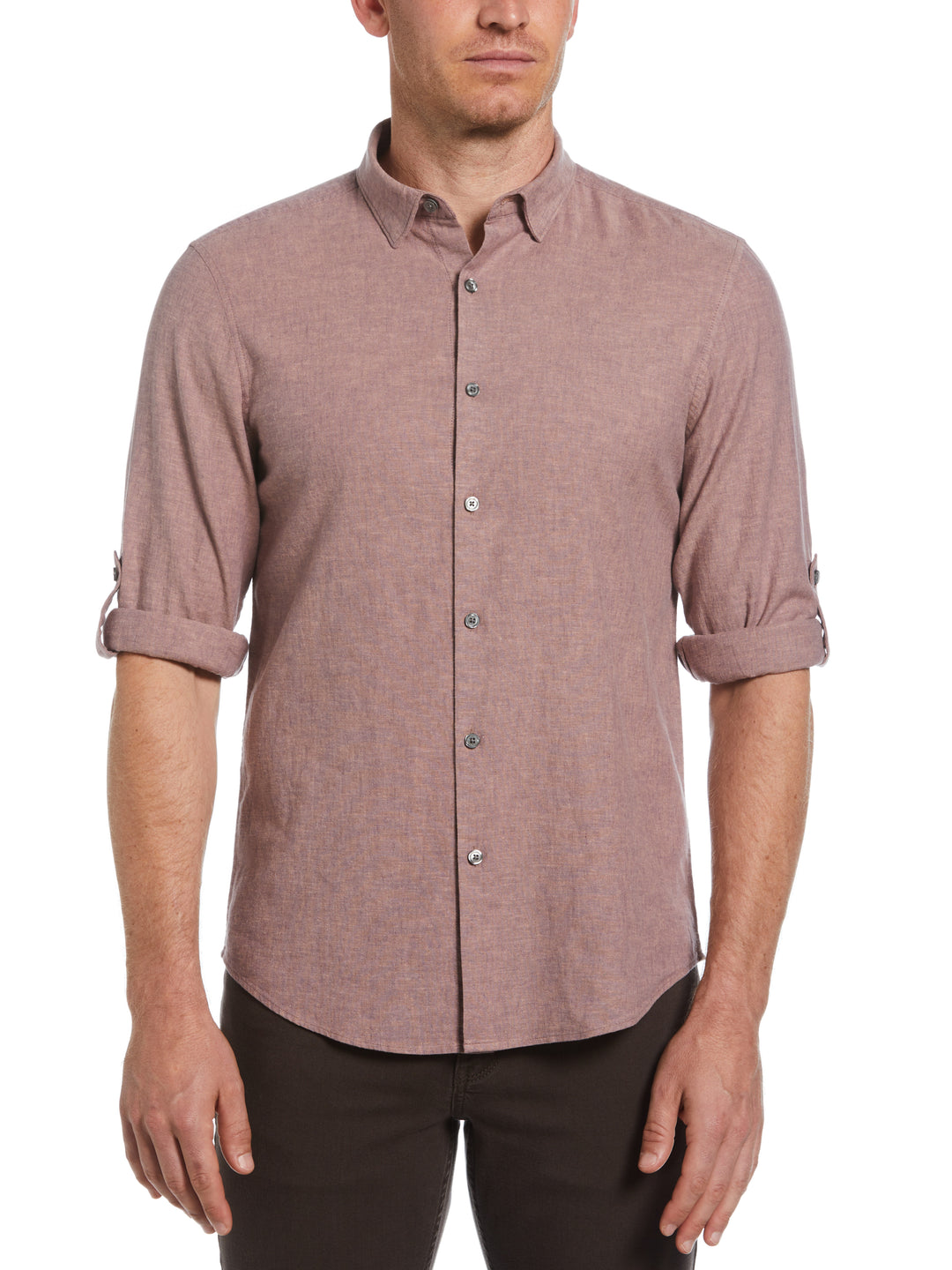 Untucked Linen Blend Stripe Shirt (Flint) 