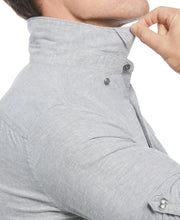 Untucked Linen Blend Stripe Shirt (Goblin Blue) 