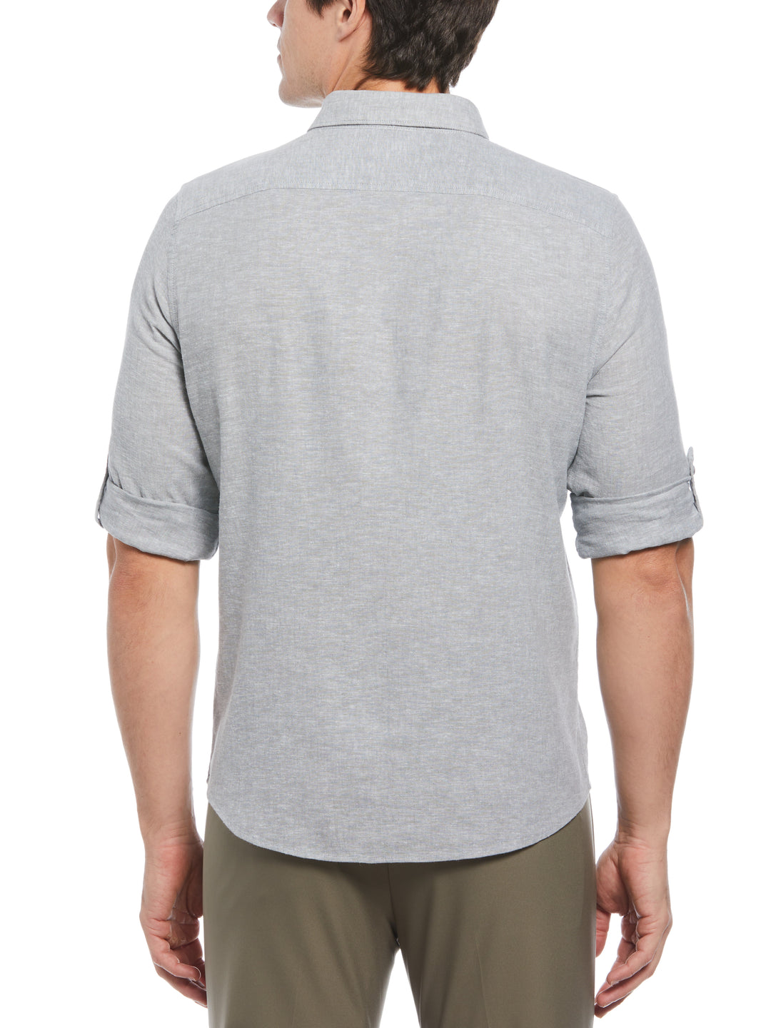 Untucked Linen Blend Stripe Shirt (Goblin Blue) 