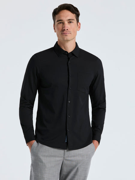 mens untucked dress shirts Slim Fit Total Stretch Shirt – Perry Ellis Shop Blue HOUSE OF dress shirt is specially Kropstype-h-figur Color:greenery shantung