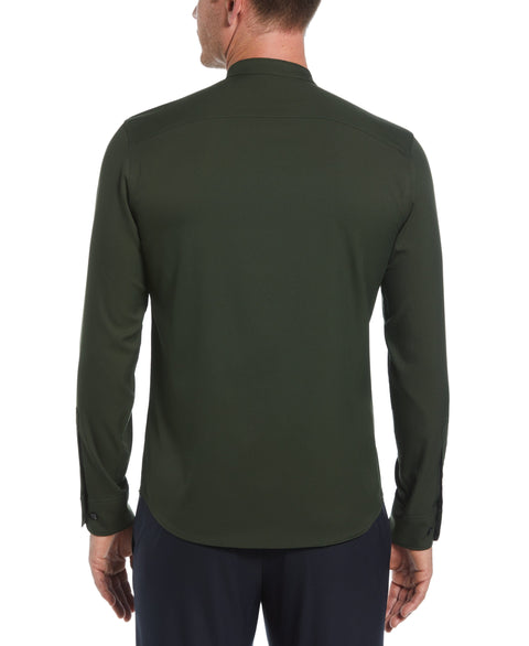 Untucked Total Stretch Slim Fit Banded Collar Shirt (Rosin) 
