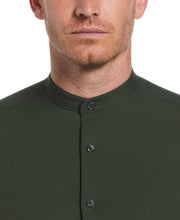 Untucked Total Stretch Slim Fit Banded Collar Shirt (Rosin) 