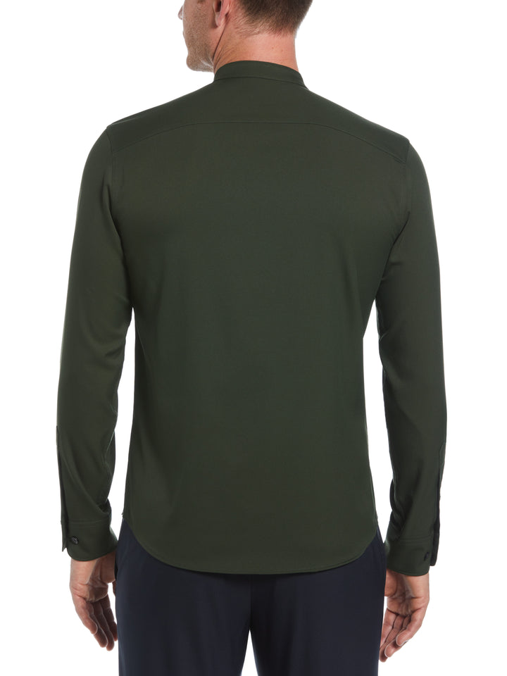Untucked Total Stretch Slim Fit Banded Collar Shirt (Rosin) 