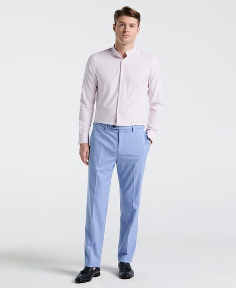 Untucked Total Stretch Slim Fit Banded Collar Shirt (Orchid Ice) 