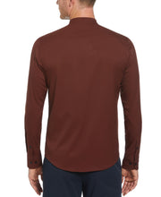 Untucked Total Stretch Slim Fit Banded Collar Shirt (Rum Raisin) 