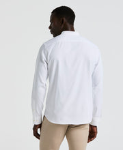 Untucked Total Stretch Slim Fit Banded Collar Shirt (Bright White) 