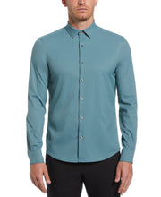 Men's Untucked Slim Fit Solid Stretch Shirt (North Atlantic) 