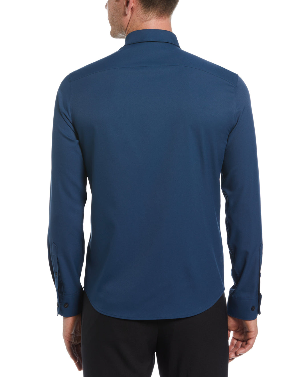 Men's Untucked Slim Fit Solid Stretch Shirt (Titan) 