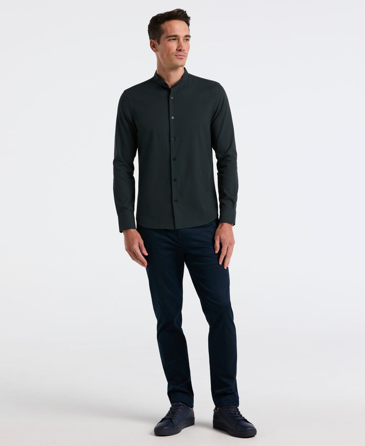 Untucked Total Stretch Slim Fit Banded Collar Shirt (Magical Forest) 