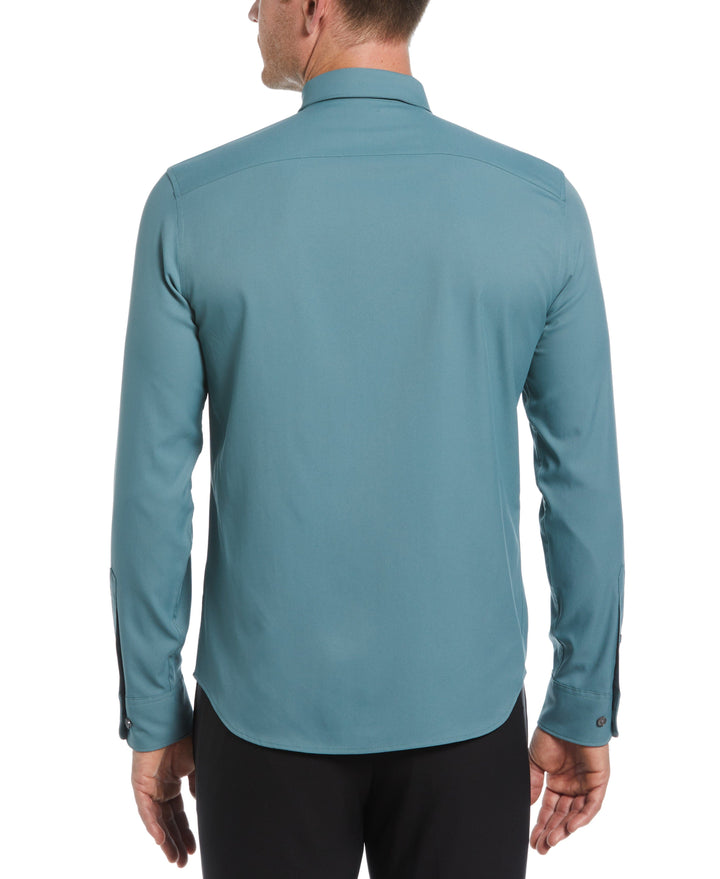 Men's Untucked Slim Fit Solid Stretch Shirt (North Atlantic) 