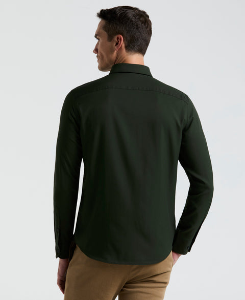 Men's Untucked Slim Fit Solid Stretch Shirt (Rosin) 