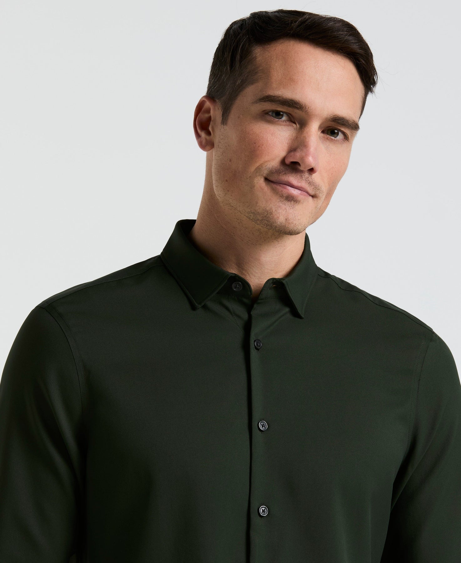 Men's Untucked Slim Fit Stretch Shirt Perry Ellis Men's Untucked Slim Fit Stretch Shirt Perry Ellis